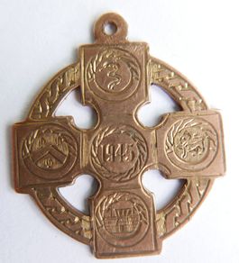 1945 All-Ireland History (G.A.A.) Gold 9Ct Medal: G.A.A. Kildare Rathcoffey