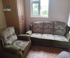 sofa + armchair
