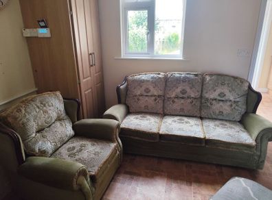 sofa + armchair