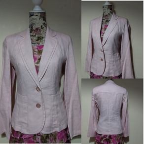 Marks & Spencer Pink Linen Blazer Jacket