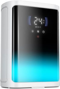 Dehumidifier, 3000ML Dehumidifiers for Home, Dehumidifiers for Drying Clothes with Sleep Mode| 6/8/12H Timer & Full-Panel 7-Color Light, Bedroom Dehumidifier for Wardrobe, Basement, Garage, RV