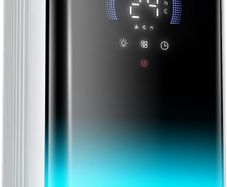 Dehumidifier, 3000ML Dehumidifiers for Home, Dehumidifiers for Drying Clothes with Sleep Mode| 6/8/12H Timer & Full-Panel 7-Color Light, Bedroom Dehumidifier for Wardrobe, Basement, Garage, RV