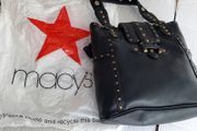 new Nine West bag with studs purse and yellow satin lining