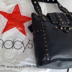 new Nine West bag with studs purse and yellow satin lining