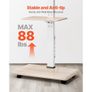 Rolling TV Stand, Mobile TV Cart for 32-70 Inch Screens, 25 Left-Right Rotation and Height Adjustable TV Mount with Tray, Holds up to 88 lbs for Corner, Bedroom, Outdoor, Max VESA 600x400mm Image 3