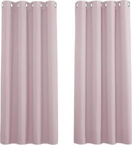 NEW SALE | Bedroom Curtains - Nursery Pink Blackout Curtains 46 x 54 for Sunlight Blocked Short Window Treatments for Kid's Room, 2 Pieces, Light Pink