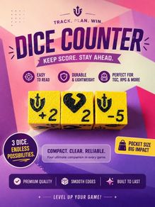 Riftbound Health & Might Dice Counters