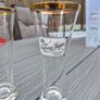 3 Vintage Gold Rimmed Beer Glasses Image 2