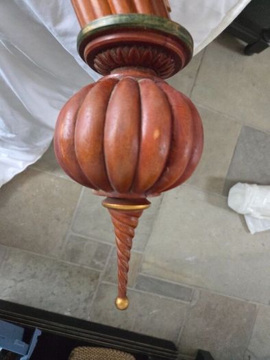 Large reeded curtain poles