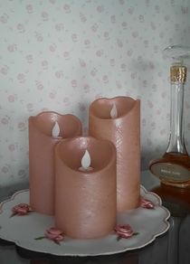 Blush Pink LED Battery Candles