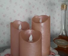 Blush Pink LED Battery Candles