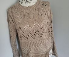 fringe beige jumper