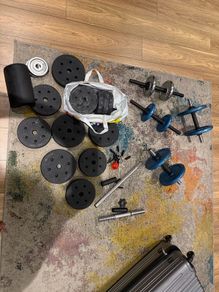 65kg Home Gym Weight Set + Barbell + Dumbbells + Bench