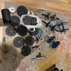65kg Home Gym Weight Set + Barbell + Dumbbells + Bench