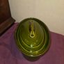 Mid Century Olive Green Ceramic Casserole Dish Image 5