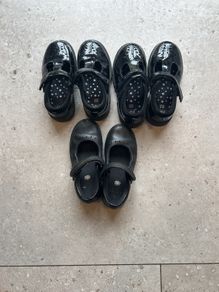 Girls black school shoes