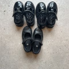 Girls black school shoes