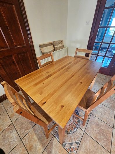 Dining table and chairs