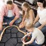 Geometric Rug for Bedroom, 120x180 Grey and Black Living Room Area Rugs for Kids Baby Room, Nursery, Dorm, Lounge Decor, Thick Soft Fluffy Plush Image 2
