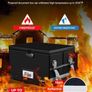 File Box with Lock,Fireproof Document Box with Handle and Zipper,Collapsible File Organiser,Home Office Fire Safe Storage Filing Box for A4 Suspension File Folder Image 3