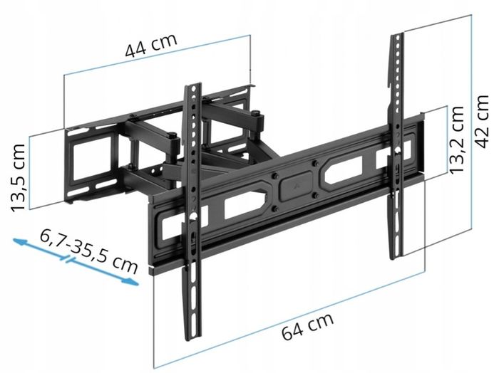 Tv Wall Mount Bracket Tilt Swivel 57-80"