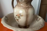 Staffordshire jug and wash bowl