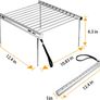 Portable Camping Grill, Folding Compact Stainless Steel Charcoal Barbeque Grill for Picnics, Backpacking, Backyards, Survival Image 2