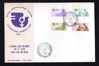 1975 Malta International Women's Year Commemorative Stamps First Day Cover (FDC)
