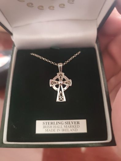 Sterling silver Irish necklace and pendant