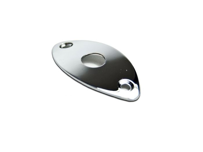 Football Style Curved Metal Jack Plate (Black/Chrome/Gold)