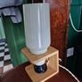 1 Retro Vintage Mid Century Glass shade /repro base  Table lamp Image 8