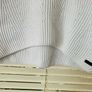 GANT Thick Cotton White V Neck Jumper Image 2