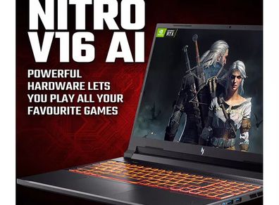 Acer Nitro V 16 Gaming Laptop - GeForce RTX 5070, Intel Core 7 240H, 16GB RAM, 512GB SSD, Windows 11 Home, 120Hz, 16in WUXGA IPS, Black