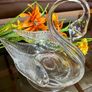 Large Vintage Cut Crystal Swan Candy Bowl Trinket Dish Clear Glass Image 3