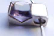 Vintage Amethyst and Sterling Silver 925 Cocktail Pendant 16" Chain - 10,5g