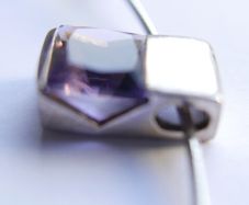 Vintage Amethyst and Sterling Silver 925 Cocktail Pendant 16" Chain - 10,5g