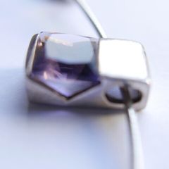Vintage Amethyst and Sterling Silver 925 Cocktail Pendant 16" Chain - 10,5g