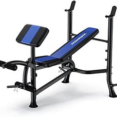 Adjustable Weight Bench with Leg Extension and Preacher Curl Home Training Gym Weight Lifting Bench Full-Body Workout Bench Bench Press