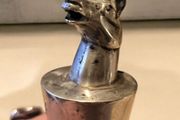 vintage 925 sterling silver stag head wine bottle stopper pourer