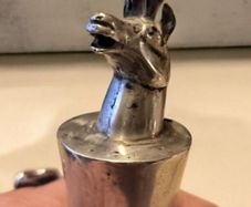 vintage 925 sterling silver stag head wine bottle stopper pourer