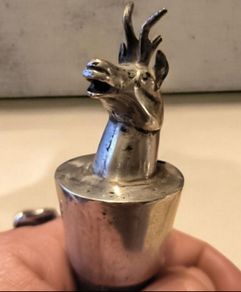 vintage 925 sterling silver stag head wine bottle stopper pourer