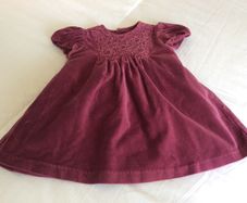 Beautiful designer baby girls dress by Mayoral  6 9 12 months burgundy wine like new