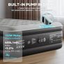 Inflatable Mattress, Air Bed, Double Airbed with Built in Pump, Blow Up Mattress, Folding Guest Bed Self Inflating with Flocked Surface for Camping and Home Use, 190cm x 140cm x 46cm (Black Image 5