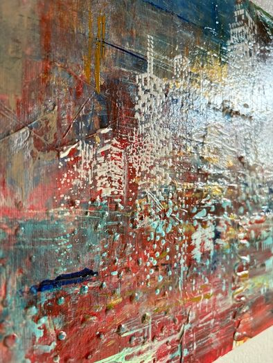 Original Art Original Cityscape in Abstract