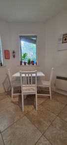 Dining Table + 3 White Chairs