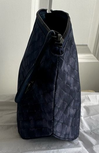 Blue Bottega Veneta Intrecciolusion Nylon Cosmetic Bag