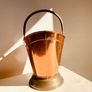 Vintage Copper & Brass Coal Scuttle or Vase Beaten Metal Decorative Piece Image 2