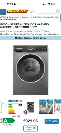 Bosch Series 6 10kg Idos Washing Machine