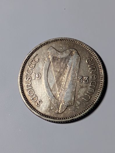 Irish Silver Shilling 1933.