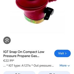 Snap on Low Pressure Regulator
